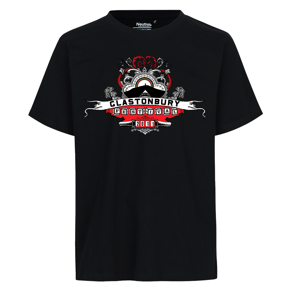 2011 STANLEY DONWOOD RED UNISEX T-SHIRT (MADE WITH FAIRTRADE COTTON) - S / Black