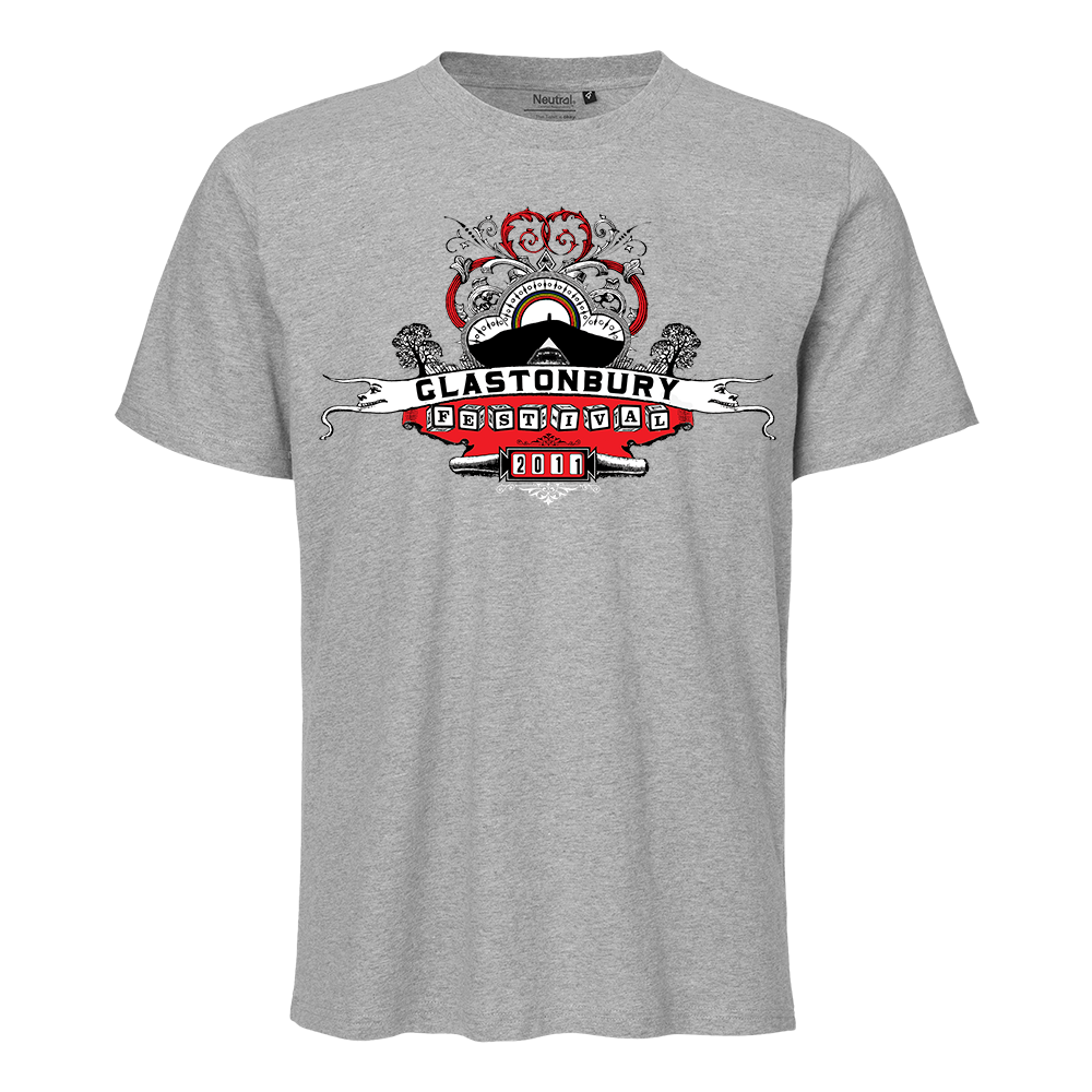 2011 STANLEY DONWOOD RED UNISEX T-SHIRT (MADE WITH FAIRTRADE COTTON) - S / Sport Grey
