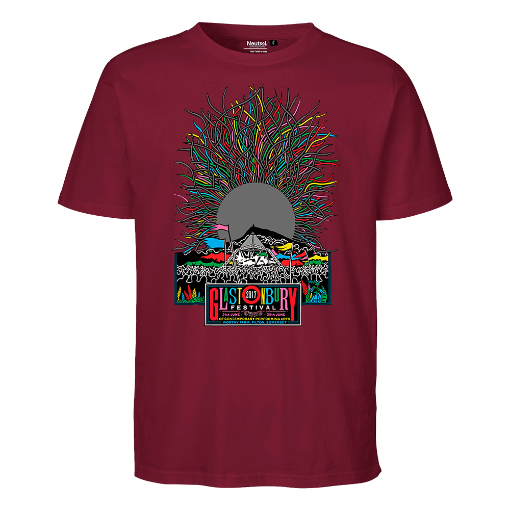 2017 STANLEY DONWOOD UNISEX T-SHIRT (MADE WITH FAIRTRADE COTTON) - S / Bordeaux
