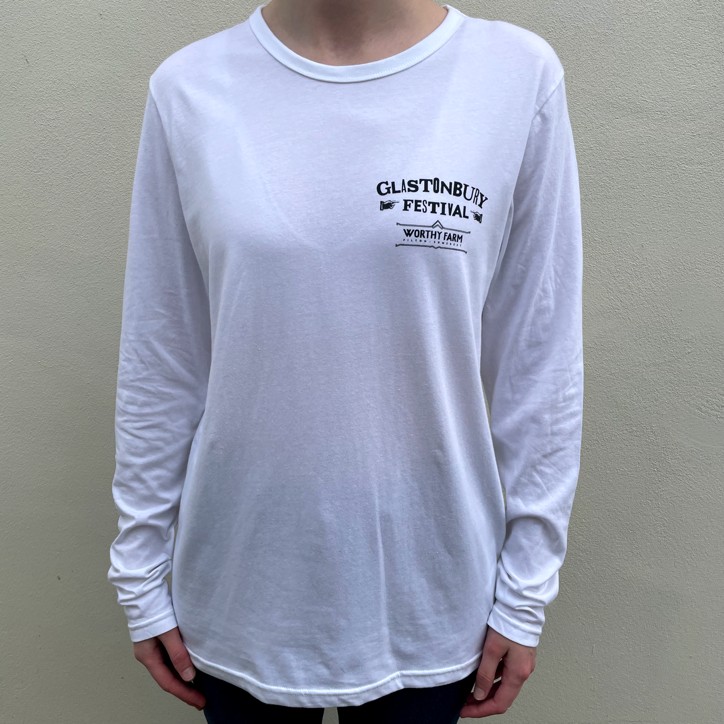 Typography Long Sleeve White T-shirt (Made with FairTrade cotton)