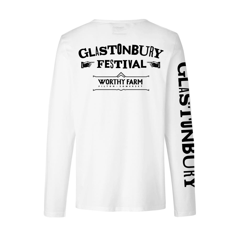 Typography Long Sleeve White T-shirt (Made with FairTrade cotton)
