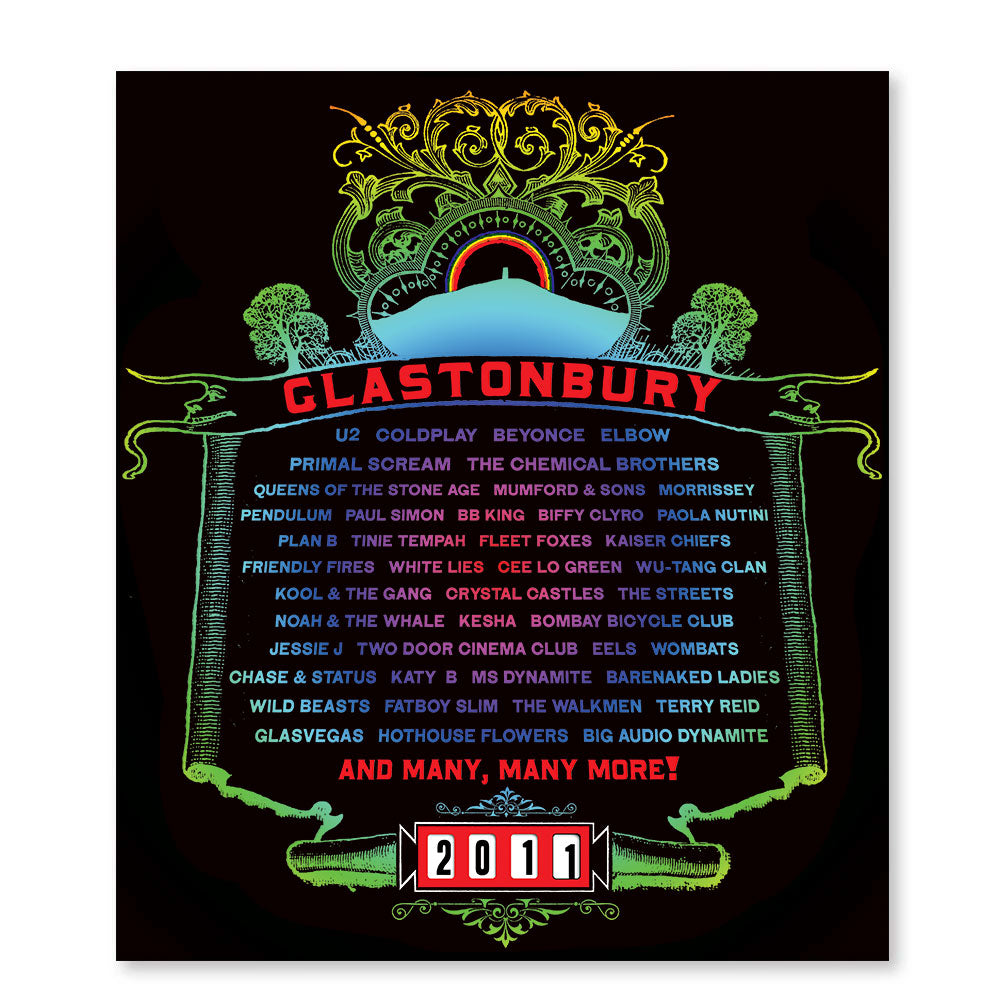2011 Stanley Donwood Line-Up Poster