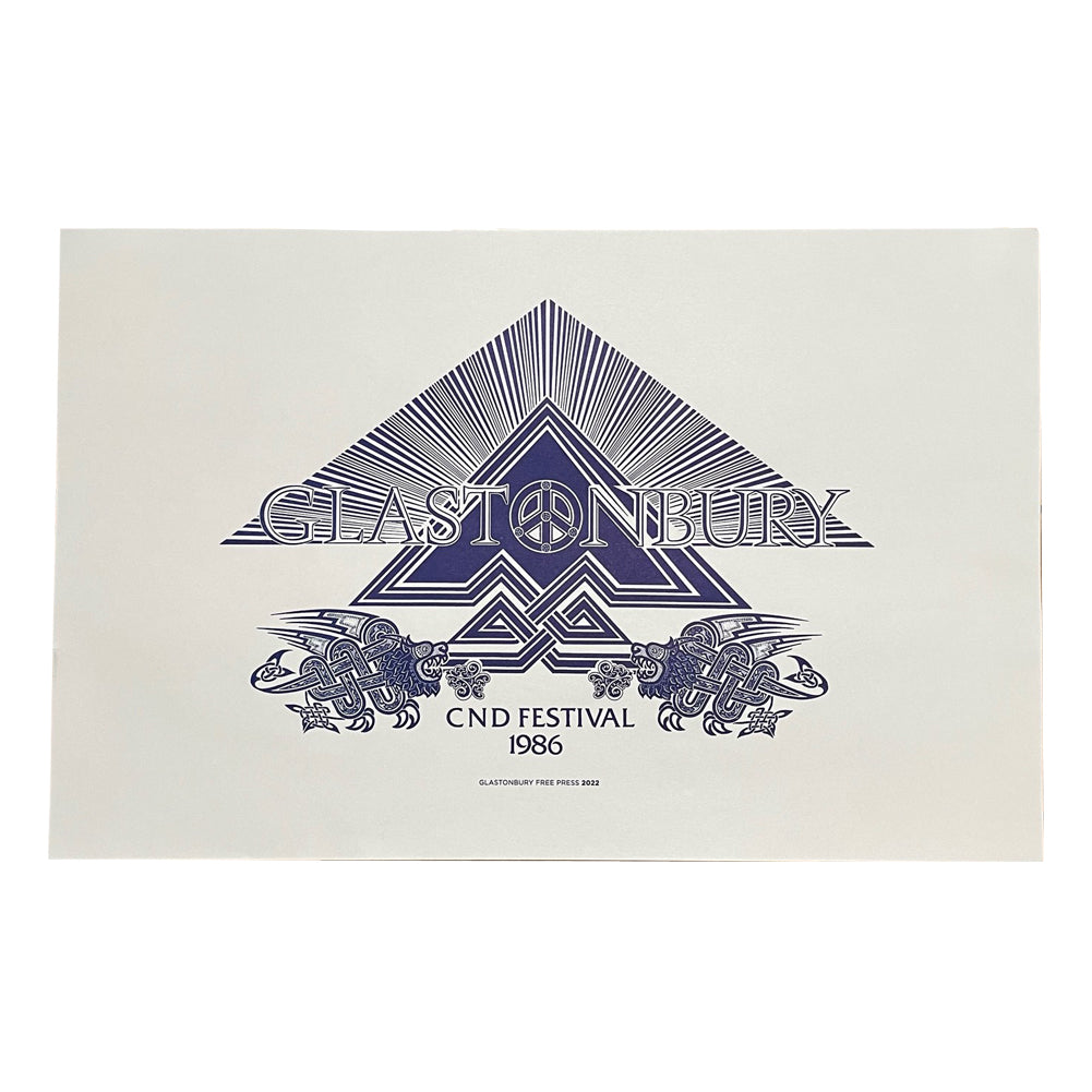 Glastonbury CND Festival 1986 Free Press Poster