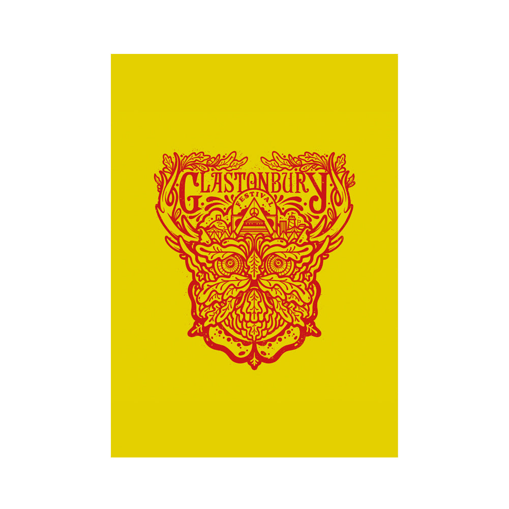 GLASTONBURY LEAF A3 ART PRINT