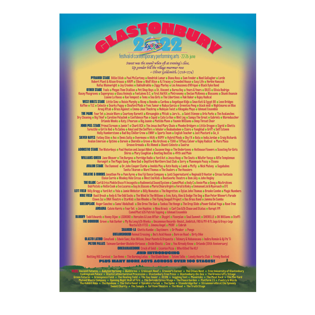 2022 LINE UP POSTER