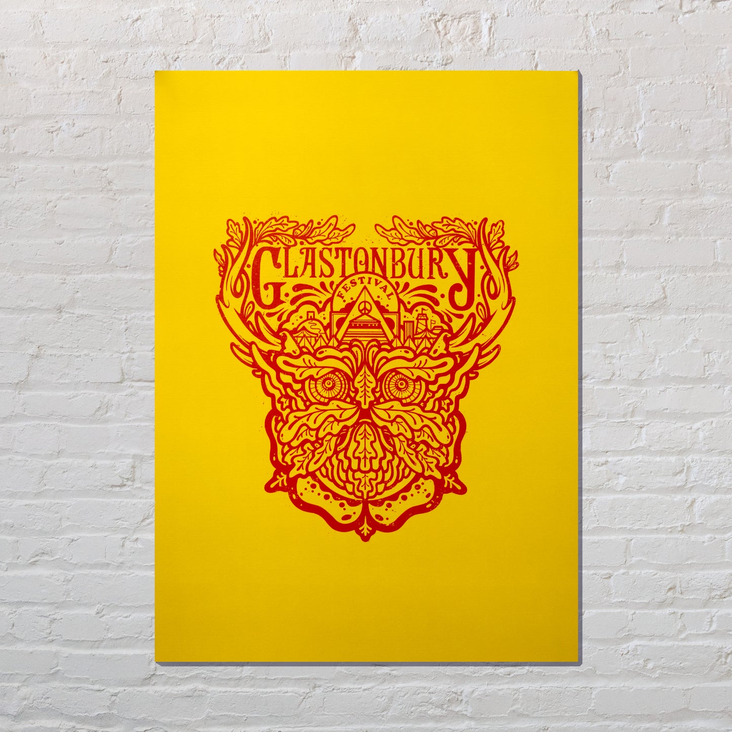 GLASTONBURY LEAF A3 ART PRINT