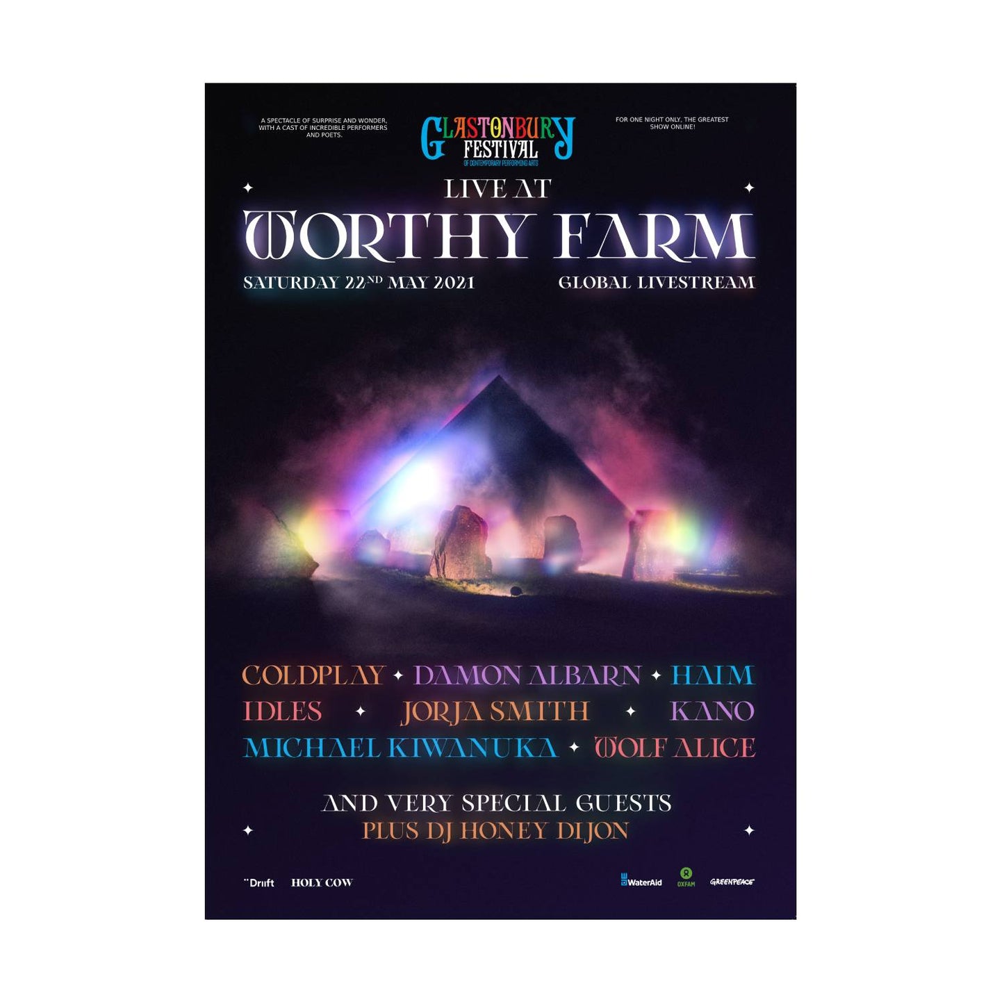LIVE AT WORTHY FARM POSTER