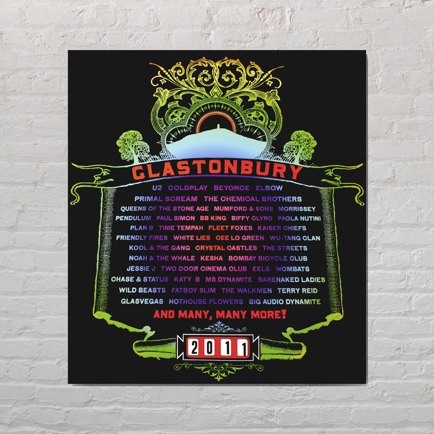 2011 Stanley Donwood Line-Up Poster