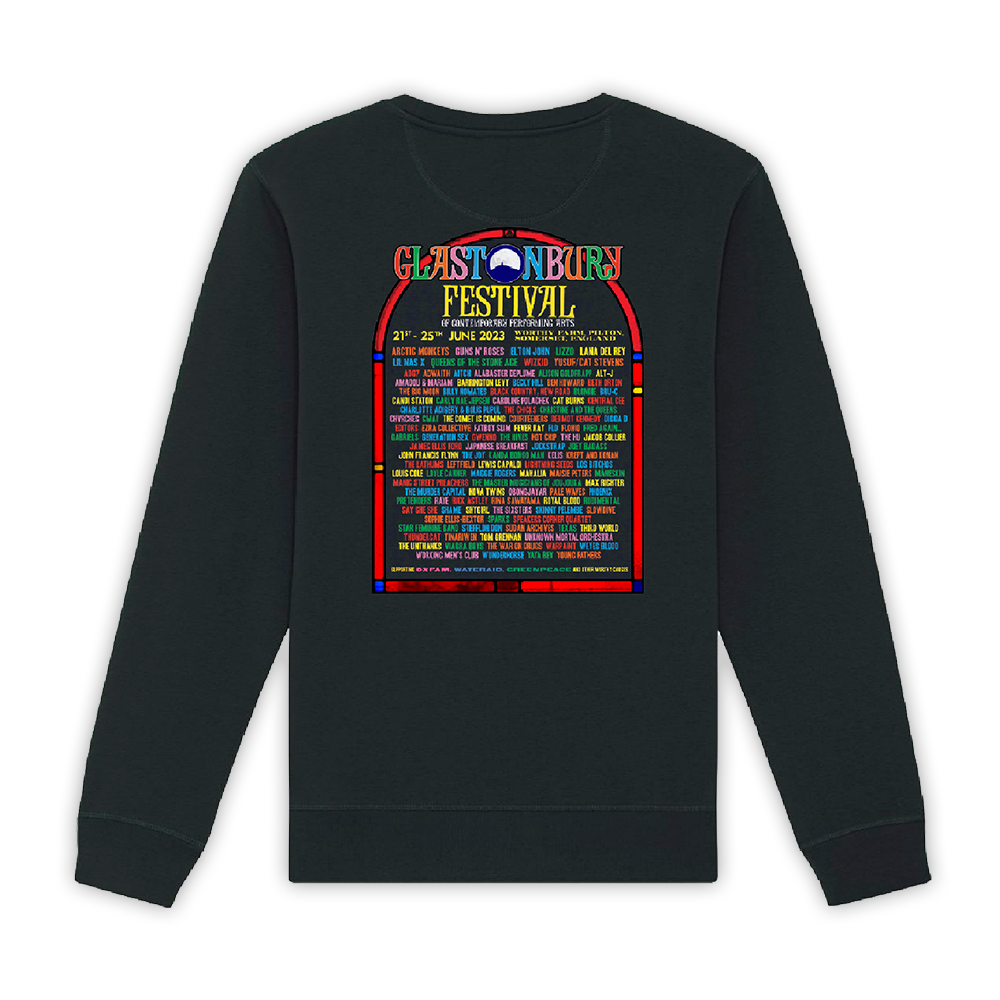 Black 2023 Official Glastonbury Festival Sweatshirt