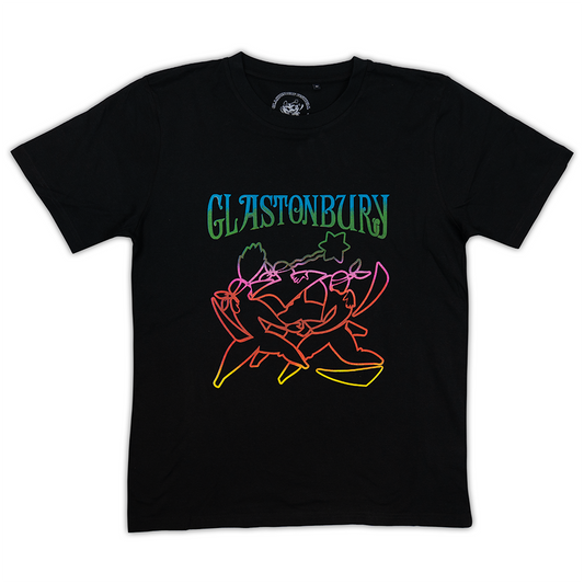 GLASTONBURY DANCING FIGURES T-SHIRT (COLOUR) (MADE WITH FAIRTRADE COTTON)