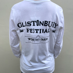 Typography Long Sleeve White T-shirt (Made with FairTrade cotton)