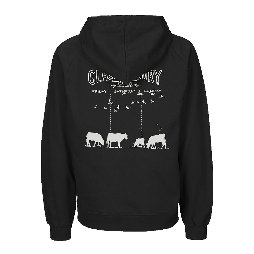 Black 2026 Glastonbury Fallow Year Hoodie  (Made with Fair Trade & Organic Cotton)