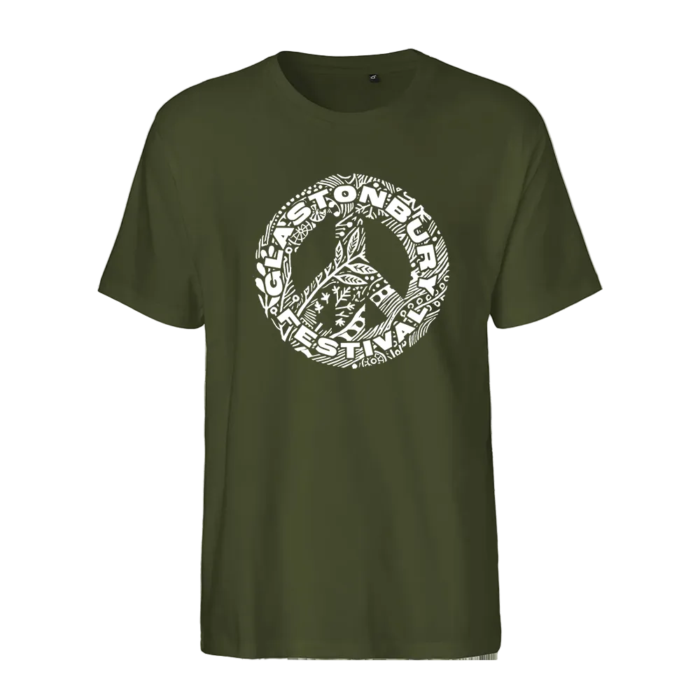 Glastonbury Peace T-Shirt (Made with Fair Trade & Organic Cotton)
