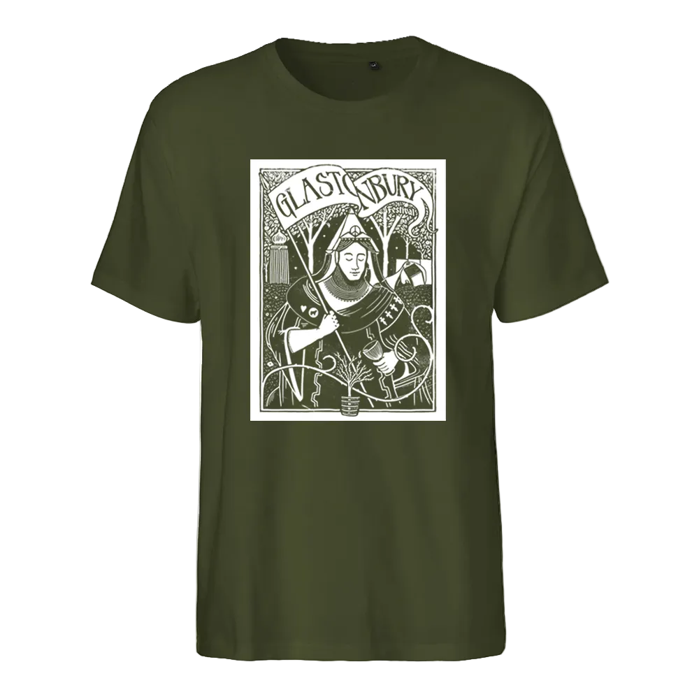 Glastonbury Sleeping Saint T-Shirt (Made with Fair Trade & Organic Cotton)