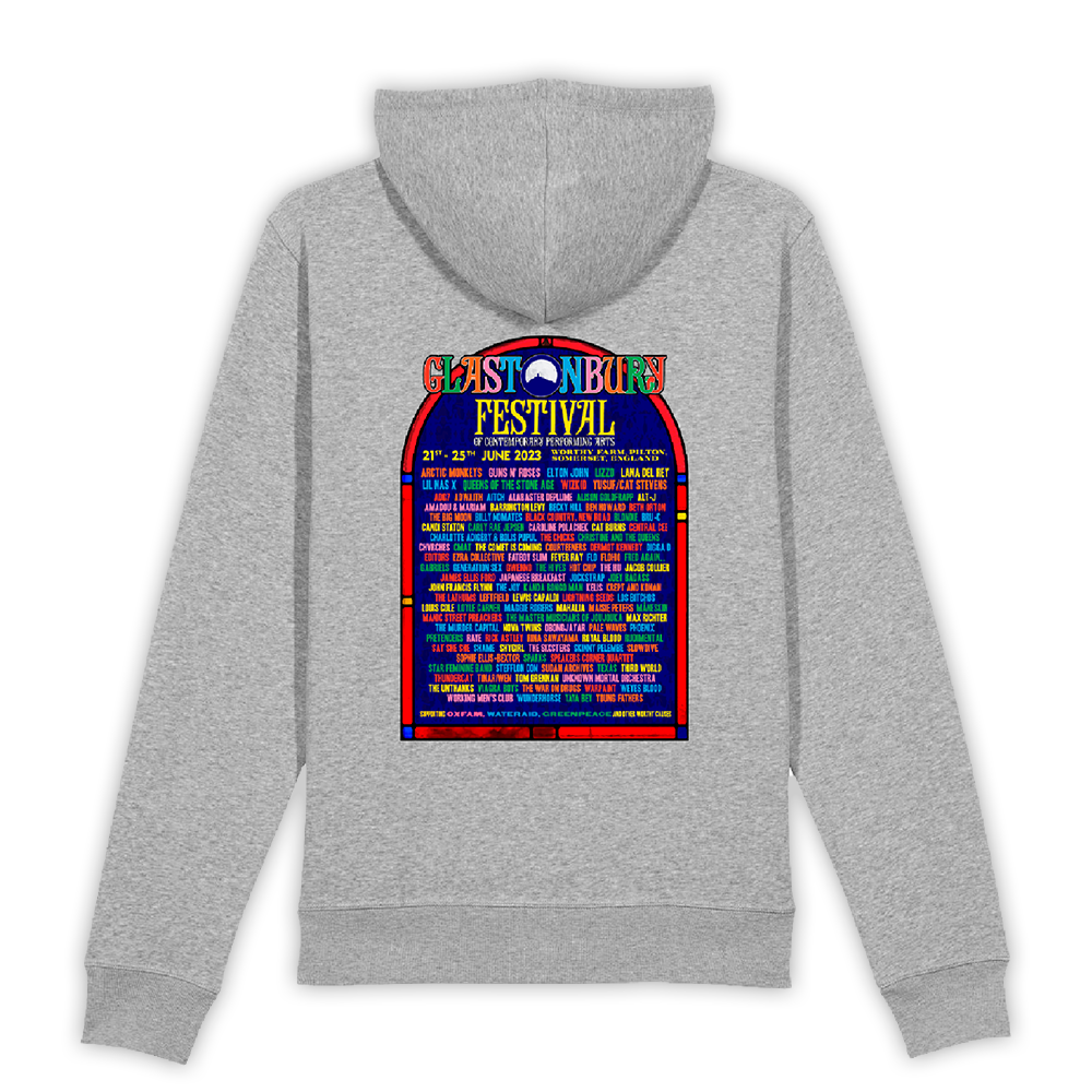 Heather Grey 2023 Official Glastonbury Festival Hoodie