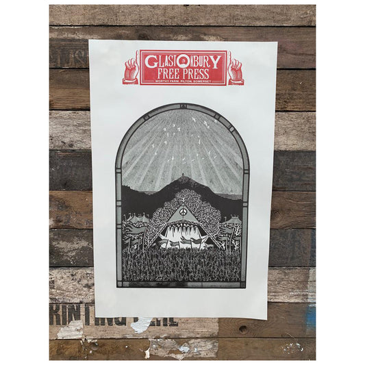 2023 GLASTONBURY FESTIVAL FREE PRESS MONO STANLEY DONWOOD POSTER