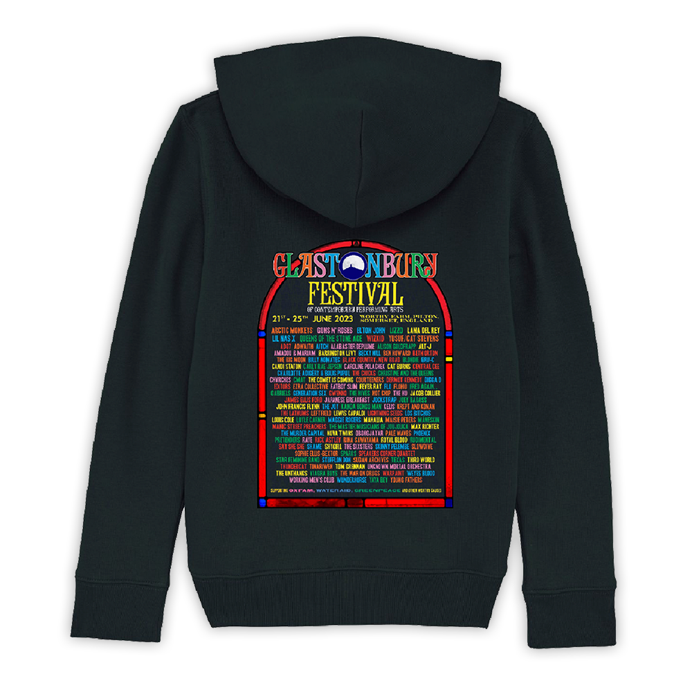 Black 2023 Official Glastonbury Festival Kids Hoodie