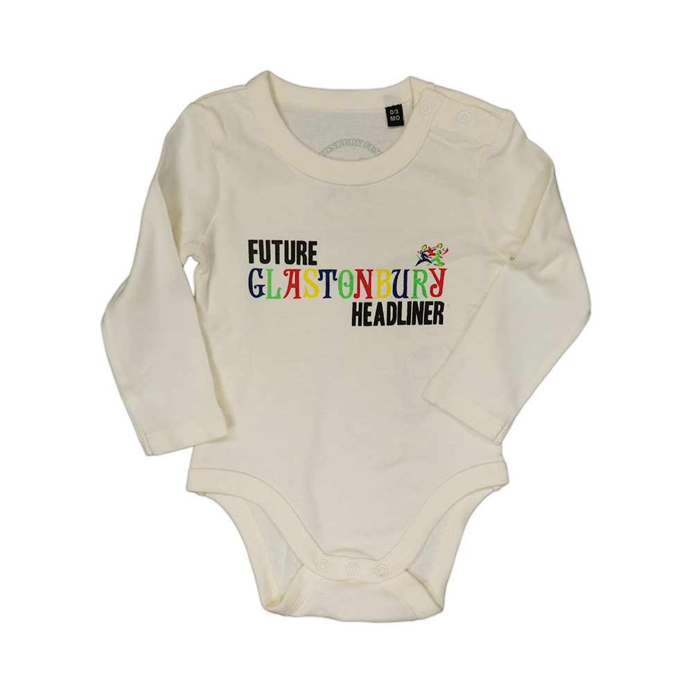 Future Headliner Natural Long Sleeve Bodysuit (Made with FairTrade cotton)