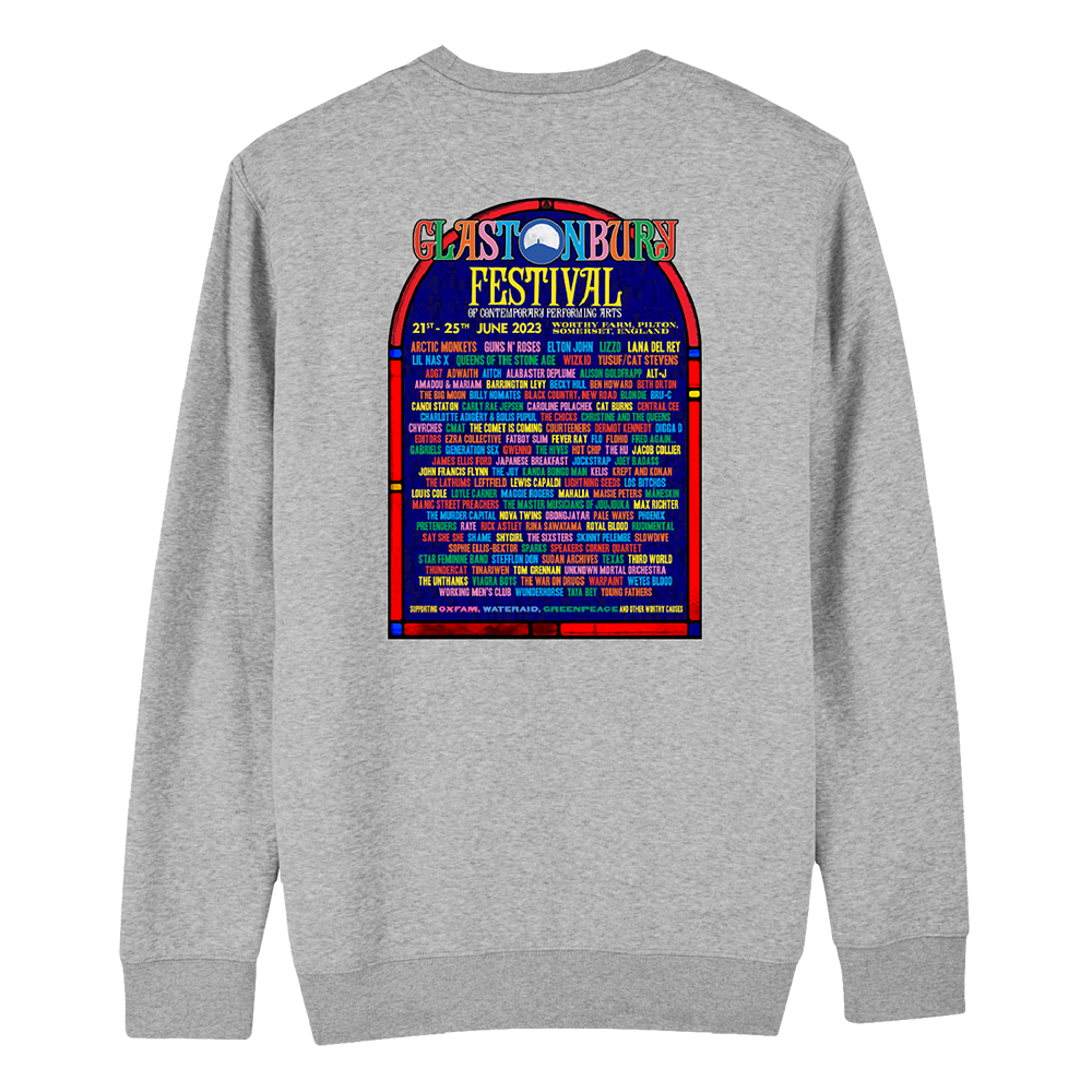 Heather Grey 2023 Official Glastonbury Festival Sweatshirt