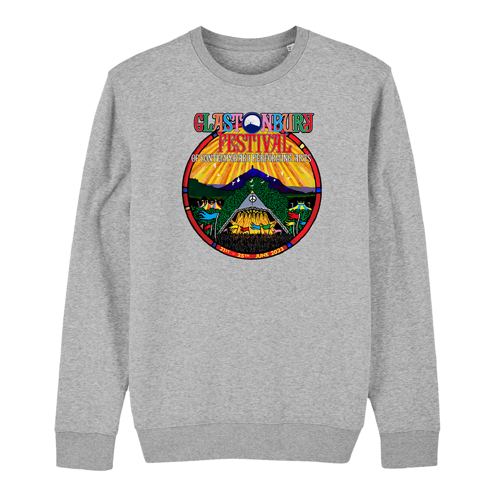 Heather Grey 2023 Official Glastonbury Festival Sweatshirt