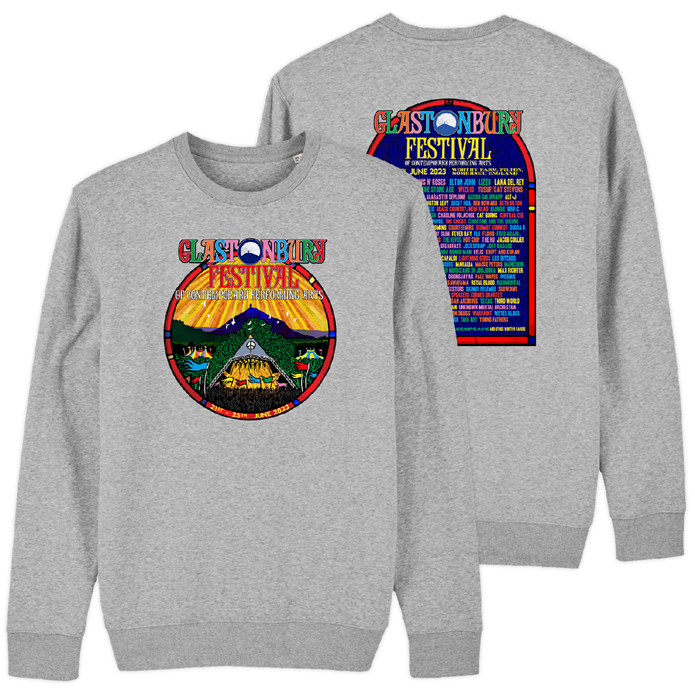 Heather Grey 2023 Official Glastonbury Festival Sweatshirt