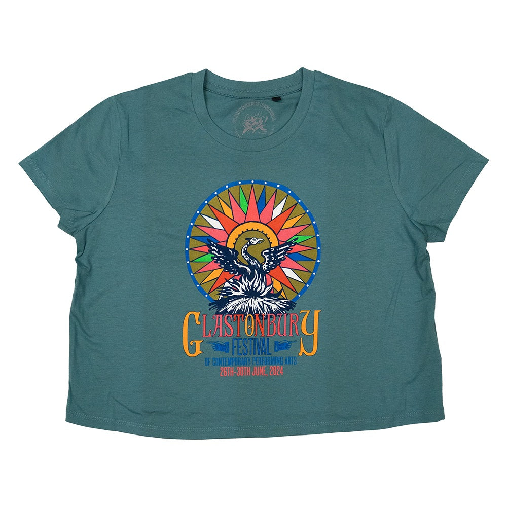 2024 WINDROSE CROPPED T-SHIRT (MADE WITH FAIRTRADE COTTON) - X-Small / Teal