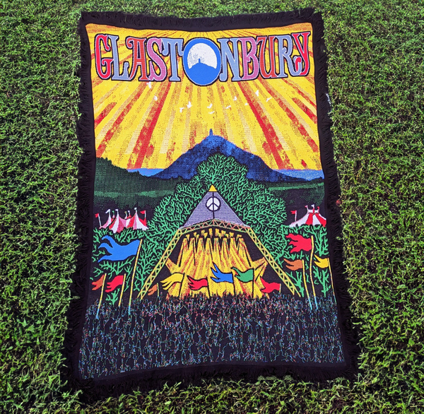 LIMITED EDITION ORGANIC COTTON GLASTONBURY THROW BLANKET