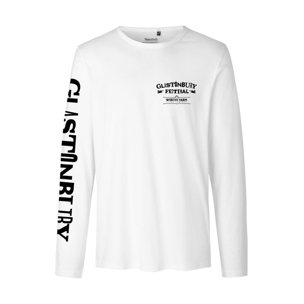 Typography Long Sleeve White T-shirt (Made with FairTrade cotton)