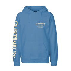 Typography Dusty Indigo Hoodie (Made with FairTrade cotton)