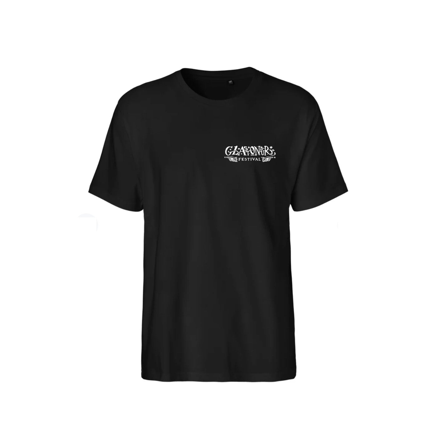 BLACK GLASTONBURY FOLK T-SHIRT (MADE WITH FAIRTRADE COTTON)