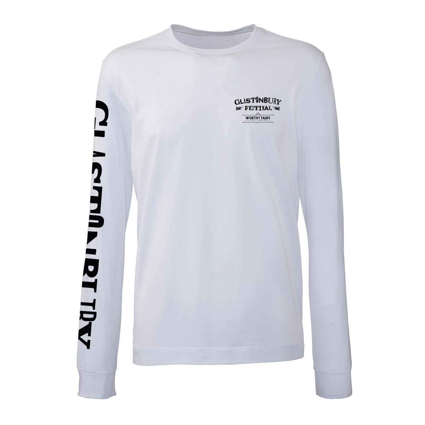 Typographic White Long Sleeve T-shirt (Unisex)