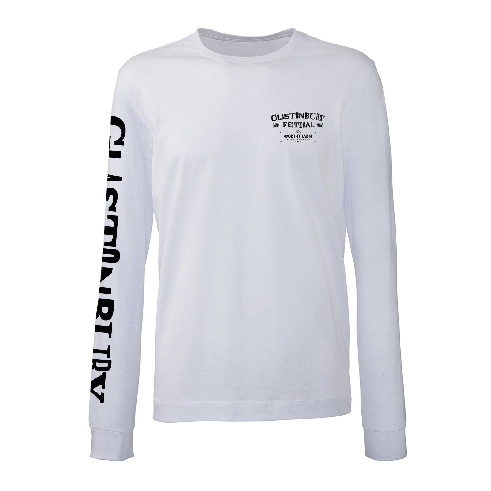 Typographic White Long Sleeve T-shirt (Unisex)