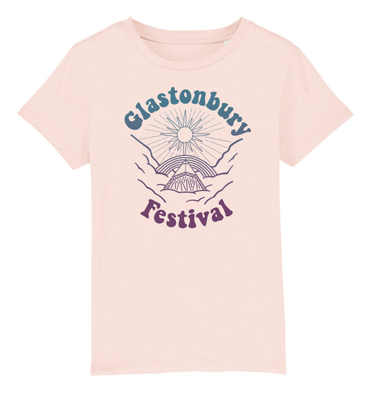 Kids Pink Sunburst T-Shirt