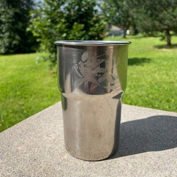 Etched Steel Pint Cup