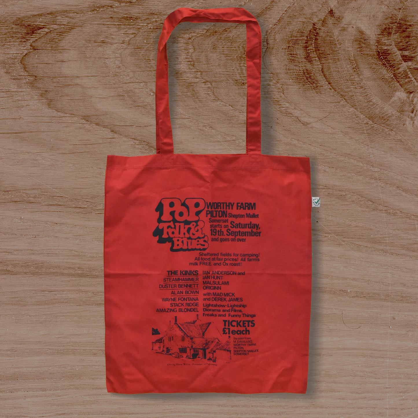 1970 PILTON POP RED TOTE BAG - Misc