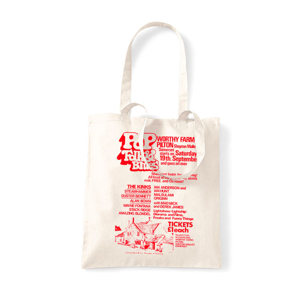 1970 PILTON POP NATURAL TOTE BAG | Glastonbury Festival