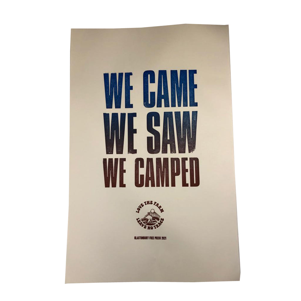 WE CAME WE SAW WE CAMPED FREE PRESS PRINT