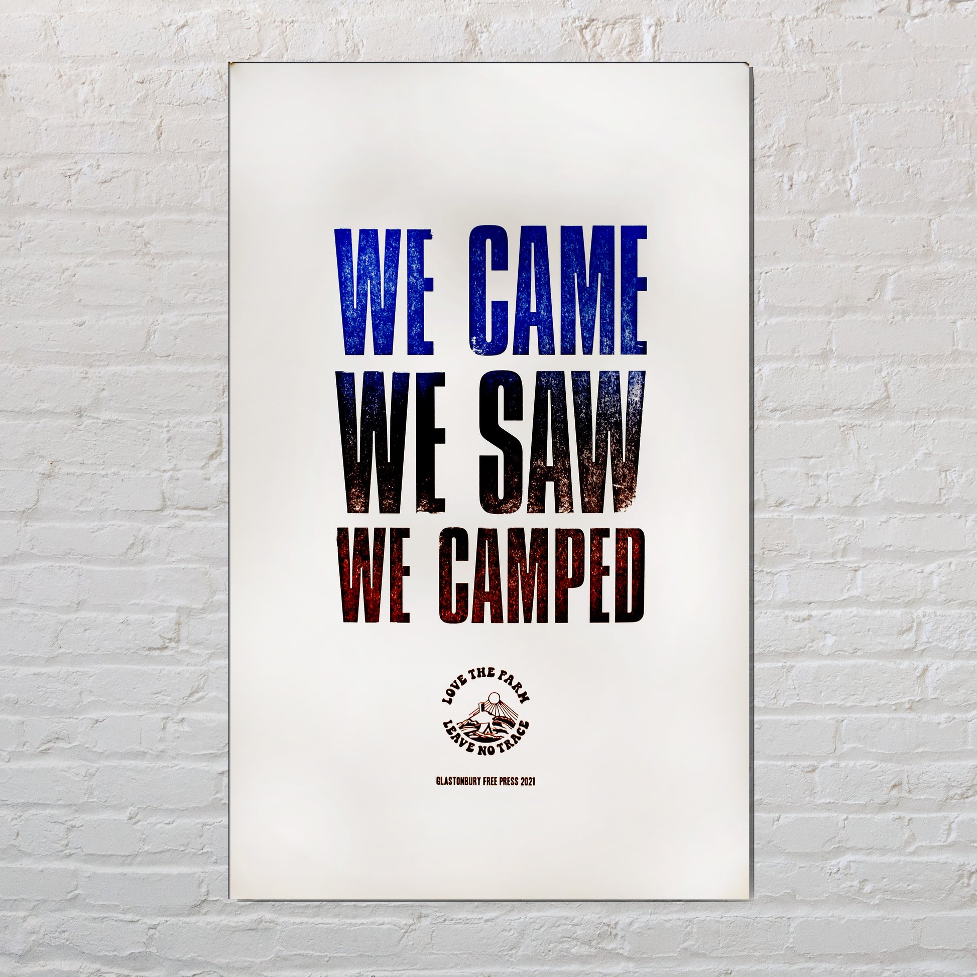 WE CAME WE SAW WE CAMPED FREE PRESS PRINT